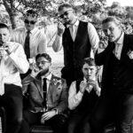 Cigar shot of the groomsmen at Battleswick farm in Essex