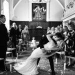 The dip at the end of the aisle at the guildhall in Bury St Edmunds